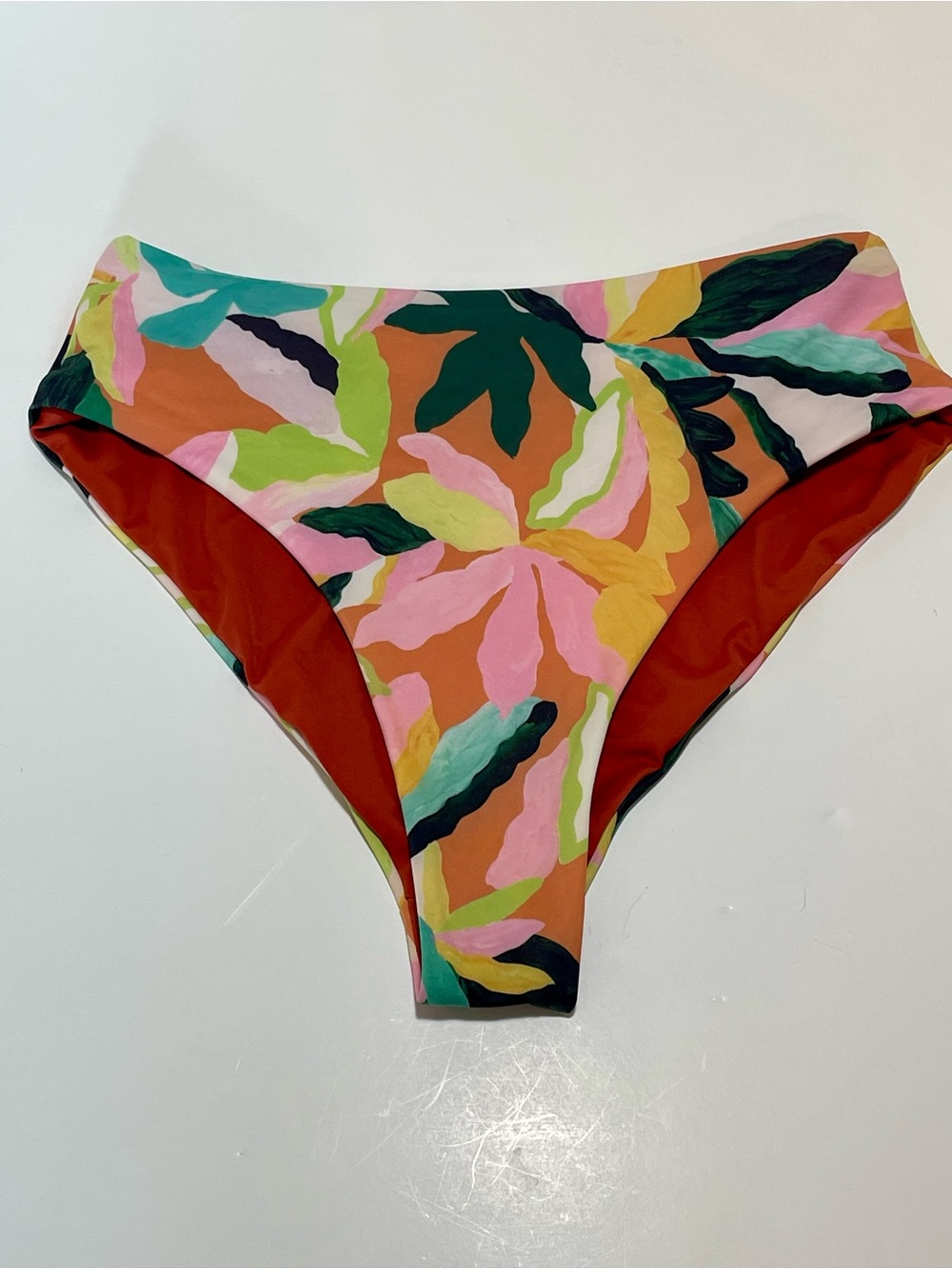 Jolyn Natia Multicolor Tropical High-Waist Bikini Bottoms NWOT